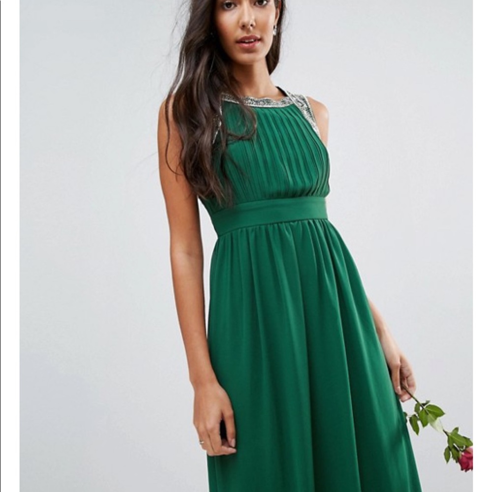 TFNC London embellished back dress petite